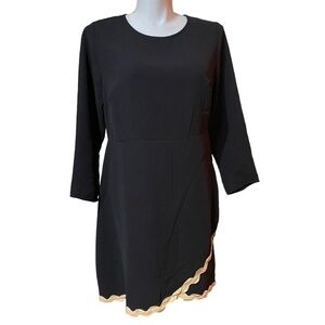 Shoshanna C’est Nous Tulip Hem Dress Rick Rack Trim Size 1X